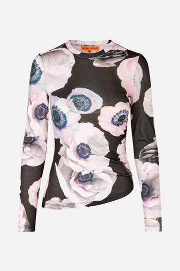 Stine Goya Asymmetric Long Sleeve Top Top Nostalgic Anemone