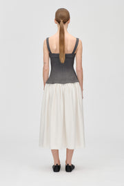 Stine Goya Corset Long Dress Dress Melange Grey / Cream