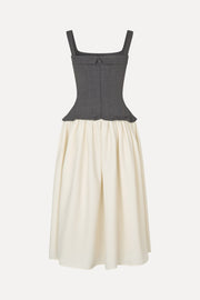 Stine Goya Corset Long Dress Dress Melange Grey / Cream