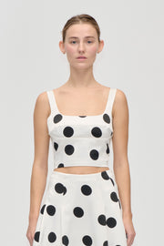 Stine Goya Corset Top Top Black Dots