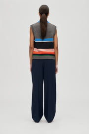 Stine Goya Crewneck Vest Knit Chunky Stripes