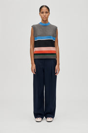 Stine Goya Crewneck Vest Knit Chunky Stripes