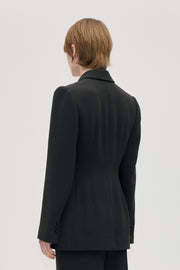Stine Goya Double Breasted Jacket With Lapel Detail Jacket Black