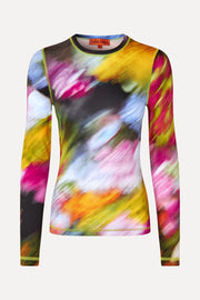 Stine Goya Elastic Long Sleeve Top Top Liquid Floral