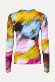 Stine Goya Elastic Long Sleeve Top Top Liquid Floral