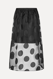 Stine Goya Elasticated Waistband Midi Skirt Skirt Dotted Black