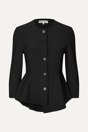 Stine Goya Flared Button-Up Top Top Black