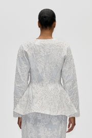 Stine Goya Flared Hem Zip-Up Top Top Stone Grey