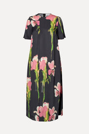 Stine Goya Flowy Short Sleeve Midi Dress Dress Melting Flowers