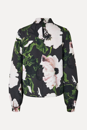 Stine Goya Gathered Long Sleeve Top Top Umber Windflower