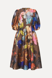 Stine Goya Gathered Waist Channel Midi Dress Dress Aquarelle Garden