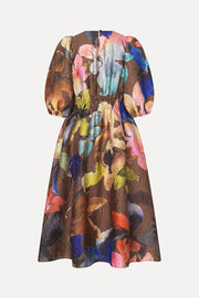 Stine Goya Gathered Waist Channel Midi Dress Dress Aquarelle Garden