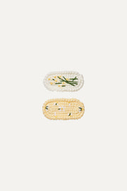 Stine Goya Hand Crocheted Hair Clip Other Yellow Flowers
