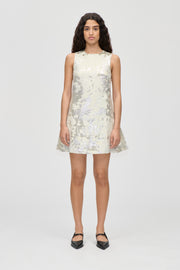 Stine Goya Kick Pleat Mini Dress Dress Lurex Garden