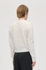 Stine Goya Long Sleeve Cardigan Knit Pointelle Heart
