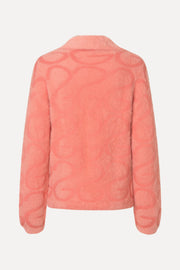 Stine Goya Long Sleeve Cropped Cardigan Knit SG Monogram Pink