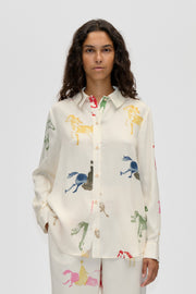 Stine Goya Long Sleeve Shirt Top Horses