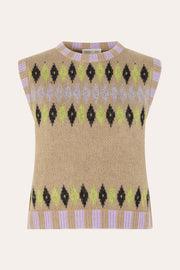 Stine Goya Lotti Vest Knit 1031 Fair Isle
