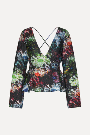 Stine Goya Nathalie Blouse Top Glitter Bloom