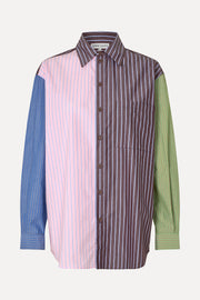 Stine Goya Pocket Oversized Shirt Top Multistripes Mix