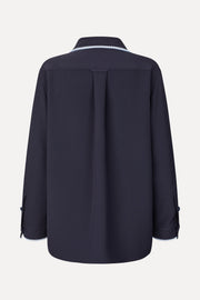 Stine Goya Pocket Oversized Shirt Top Parisian Night