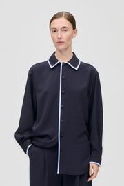 Stine Goya Pocket Oversized Shirt Top Parisian Night