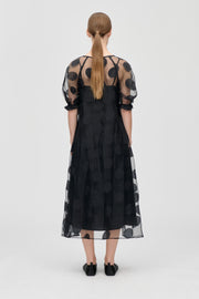 Stine Goya Puff Sleeve Long Dress Dress Dotted Black
