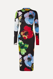Stine Goya Pullover Long Sleeve Midi Dress Dress Watercolor Bloom