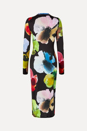Stine Goya Pullover Long Sleeve Midi Dress Dress Watercolor Bloom