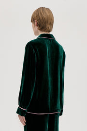 Stine Goya Pyjama Shirt Top Jade Green / Blush