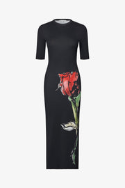 Stine Goya Short Sleeve Crewneck Midi Dress Dress The Rose