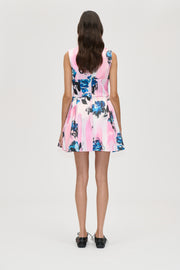 Stine Goya Statement Mini Dress Dress Blue Roses On Blush