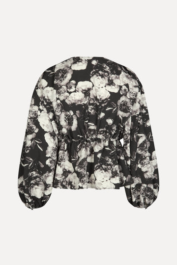 Stine Goya Toni Blouse Top Metalized Peonies