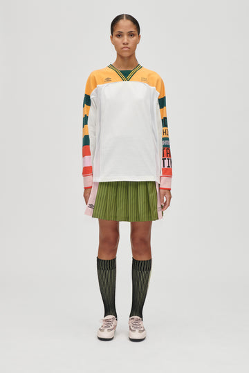 Stine Goya Windbreaker Pleated Skirt Skirt Green Stripes / Pink