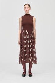 Stine Goya Asymmetrical Draped Dress Dress Artist Blurry Dots