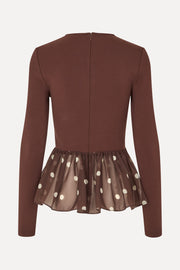 Stine Goya Asymmetrical Draped Top Top Artist Blurry Dots