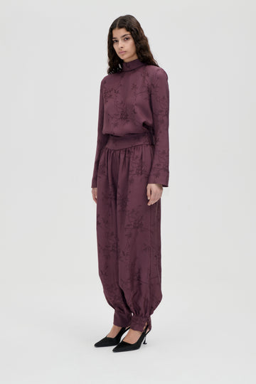 Stine Goya Balloon Pants With Hem Cuff Pants Bordeaux