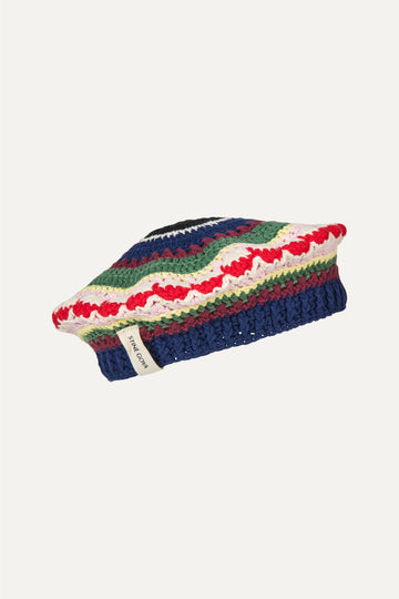 Stine Goya Crochet Beret Accessories Tapestry Stripes