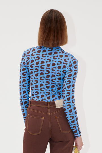 Stine Goya Elastic Long Sleeve Top Top SG Logo