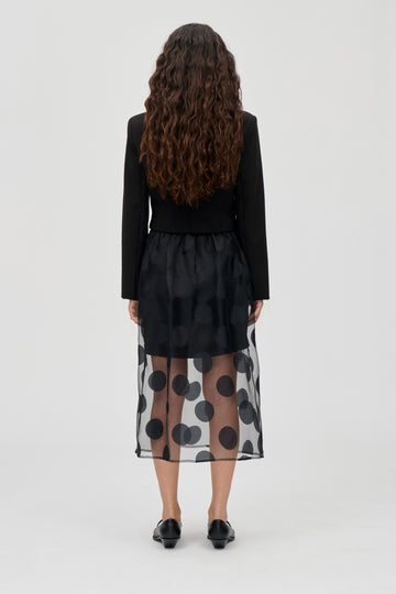 Stine Goya Elasticated Waistband Midi Skirt Skirt Dotted Black