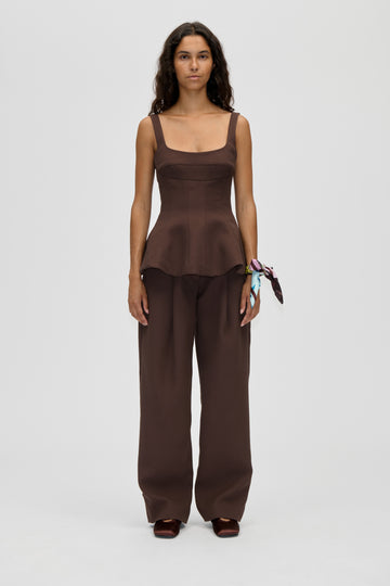 Stine Goya Elevated Pleat Pants Pants Cocoa