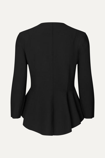 Stine Goya Flared Button-Up Top Top Black
