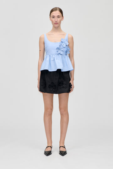 Stine Goya Floral Mini Skirt Skirt Jet Black