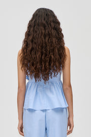 Stine Goya Floral Peplum Top Top Brunnera Blue