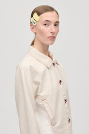 Stine Goya Hand Crocheted Hair Clip Other Yellow Flowers