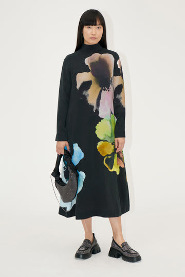 Stine Goya Long Sleeve Midi Dress Dress Watercolor Bloom Maxi