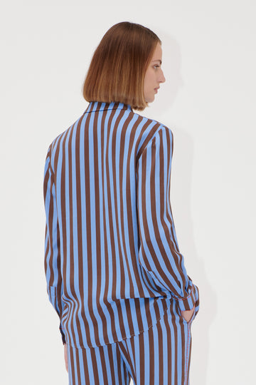 Stine Goya Long Sleeve Shirt Top Embroidery Stripe
