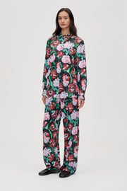 Stine Goya Long Sleeve Shirt Top Painted Rose Garden