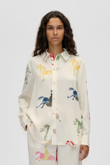 Stine Goya Long Sleeve Shirt Top Horses