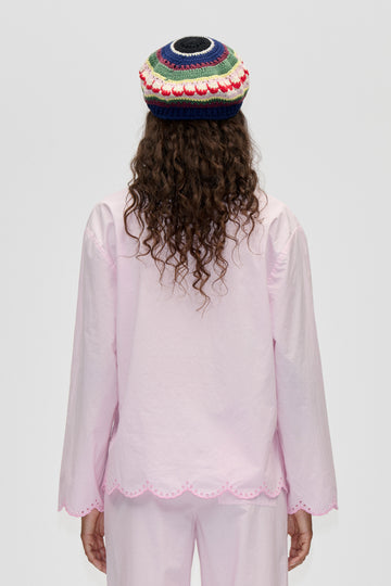 Stine Goya Long Sleeve Tunic Top Top Muted Blush